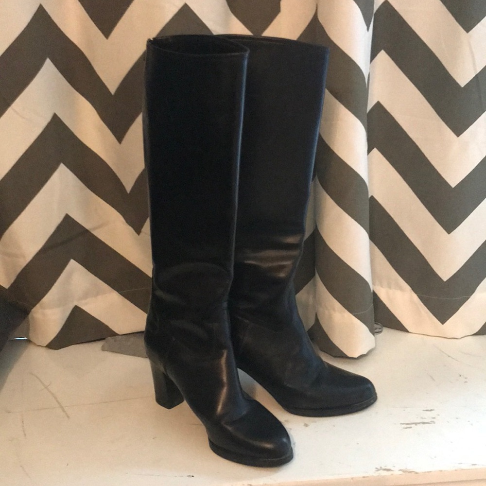 Jill Sander Black Leather Boots